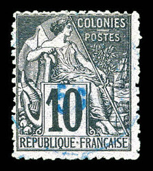 N°8B, 5c sur 10c, 3ème tirage surcharge indigo. TTB (signé ...