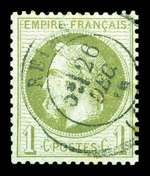 N°25b, 1c Lauré: variété à la cigarette. B (certificat) Qualité ...