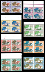 N°3/28, Série complète, les 26 valeurs en blocs de quatre bord de ...