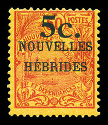 N°58A, 5c sur 50c, tirage 300 exemplaires. SUP. R.R. (signé ...