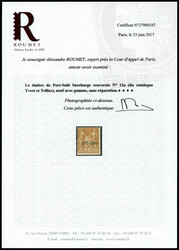 N°12a, 30c brun, surcharge renversée. SUP (certificats) Qualité: * ...