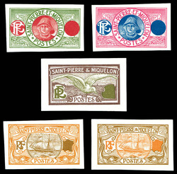 Essais de couleur Bicolore: N°78 x 2ex, N°84 et N°91 x 2ex, les 5 ...