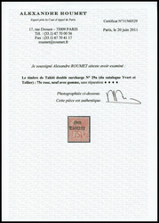 N°29c, 75c rose, double surcharge. SUP. R. (certificat) Qualité: * ...