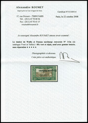 N°113a, 85c vert et sépia: surcharge FRANCE LIBRE renversée. SUP ...