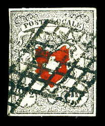 N°16, Poste Locale: 2 1/2 noir et rouge. TTB (signé ...