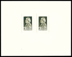 N°748, Fournier: 2 exemplaires en épreuve d'Artiste en noir, RRE et ...
