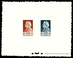 N°748/749, Fournier: épreuve collective en rouge et bleu, RRE et ...