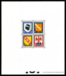 N°755/758, Blocs Spéciaux: Série Armoiries: Corse, Alsace, ...