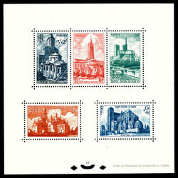 N°772/776, Blocs Spéciaux: Série des Cathédrales, tirage 13 ...
