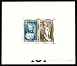 N°876/877, Blocs Spéciaux: Paire Croix rouge, tirage 16 exemplaires ...