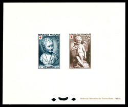 N°876/877, Paire croix rouge de 1950 en péreuve collective, tirage ...