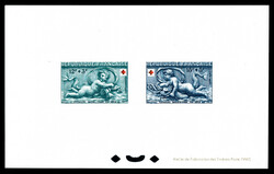 N°937/938, Paire croix-rouge de 1952, épreuve collective. tirage 25 ...