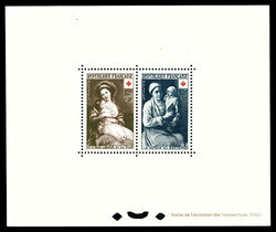 N°966/967, Blocs Spéciaux: Paire Croix rouge de 1953, tirage 18 ...