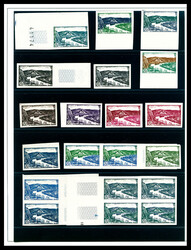 N°977, Andelys: Ensemble comprenant 35 essais de couleurs dont bande ...