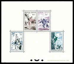 N°1072/1075, Blocs Spéciaux: Série des Sports de 1956, tirage 22 ...