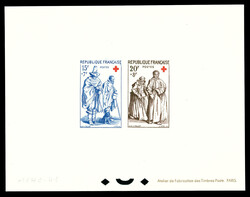 N°1140/1141, Paire Croix rouge de 1957 en épreuve collective. ...