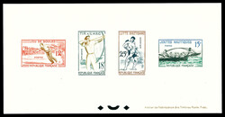 N°1161/1164, Série Sports de 1958 en épreuve collective, tirage 25 ...