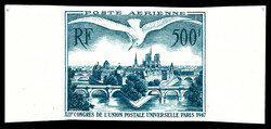 N°20, 500F U.P.U non dentelé, bord de feuille. TTB Qualité: * Cote ...