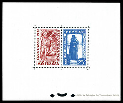 N°54/55, FEZZAN BLOC SPECIAUX Paire oeuvres de bienfaisance. TB. R. ...