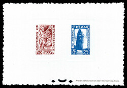 N°54/55, FEZZAN, paire oeuvres de bienfaisance en épreuve ...