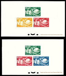 N°1a/2a, MONACO BLOCS SPECIAUX, 75è anniversaire de l'U.P.U: les 2 ...