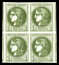 N°39, 1c OLIVE TRES FONCE Report 1 en bloc de quatre avec voisins, ...