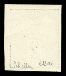 2c. Sage: essai en bistre sur azuré (adopté) au type IIC sur papier ...