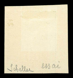 Sage, 10c essai en rouge sur papier carton, petit bdf. SUP. R.R. ...