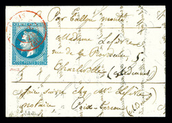 LE WASHINGTON ou LE LOUIS BLANC probables: 20c Lauré obl càd rouge ...