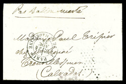 LE JACQUARD', courrier accidenté avec timbre tombé par immersion, ...