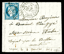 LE VILLE D'ORLEANS: 20c Siège obl étoile '27' + càd Paris Gros ...