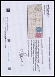 80c Bordeaux et 20c Lauré obl GC 3211 et càd LES ROSIERS S/LOIRE du ...