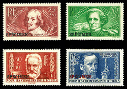 N°330a/333a, Série Chômeurs intellectuels surchargée 'SPECIMEN', ...