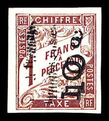 N°11b, 10c sur 1F marron, Double surcharge. SUPERBE. R.R. (signé ...