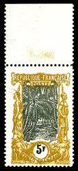 N°41a, 5f Moutarde et noir, haut de feuille, fraîcheur postale. SUP ...