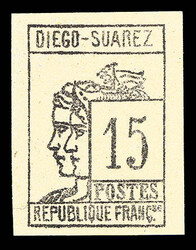 N°8, 15c gris-noir, fraîcheur postale, SUP (certificat) Qualité: ...