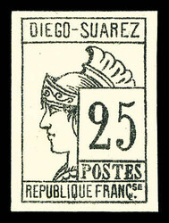 N°9, 25c gris-noir, belles marges, fraîcheur postale, SUPERBE ...