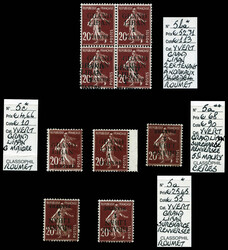 N°5, N°5c* x2ex, 5a**, 5ba en bd4*, 5a* x2ex, les 7 variétés TB ...