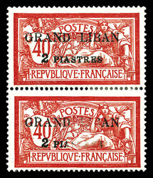 N°10, 2 pi s 40c, Surcharge partielle TAN. TTB (signé Brun) ...