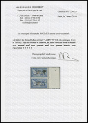 N°14bb, 25pi s 5F bleu et chamois: Erreur 'LIABN' maculée pour ...