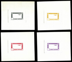 N°15, 1942, 4 épreuves sur cuvette avec couleurs differentes, type ...