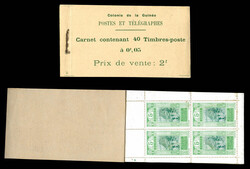 N°66C-1a, 5c Gué à Kitim, carnet de 40 timbres, variété point ...