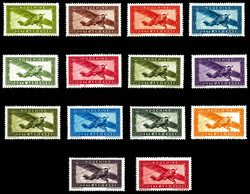 N°24a/38a, Série complète (sf 34): Valeurs faciale omise, les 14 ...