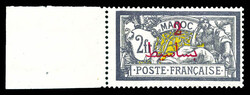 N°52b, 2p sur 2f violet-brun et jaune: sans surcharge PROTECTORAT ...