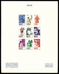 Non Emis, épreuve collective sur feuillet 234x185mm présentant 9 ...