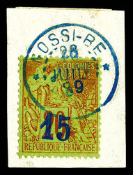 N°4A, 15 sur 40c 2ème tirage, surcharge outremer obl càd du 28 ...