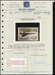 N°19a, Non émis: Concorde, faciale 87F au lieu de 85F, un des rares ...