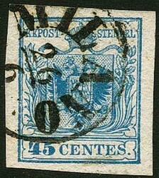 REGNO LOMBARDO VENETO Tipologia: O c.45 III tipo azzurro n.12 - ...