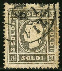 REGNO LOMBARDO VENETO Tipologia: O s.3 II tipo nero grigio n.29a - ...