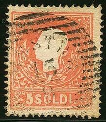 REGNO LOMBARDO VENETO Tipologia: O s.5 II tipo rosso chiaro n.30 - ...